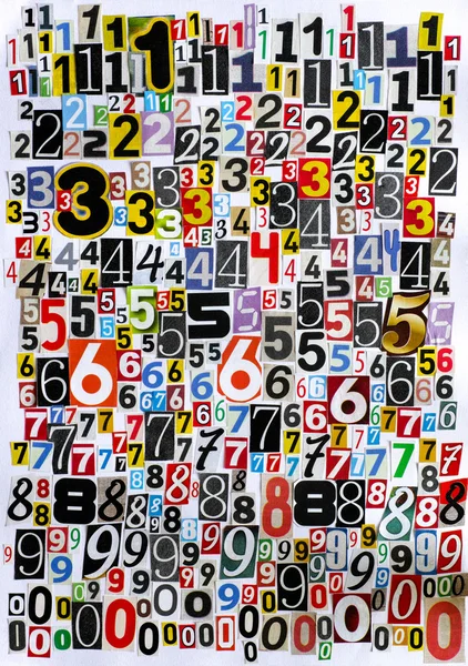 Cut out numbers — Stock Photo, Image