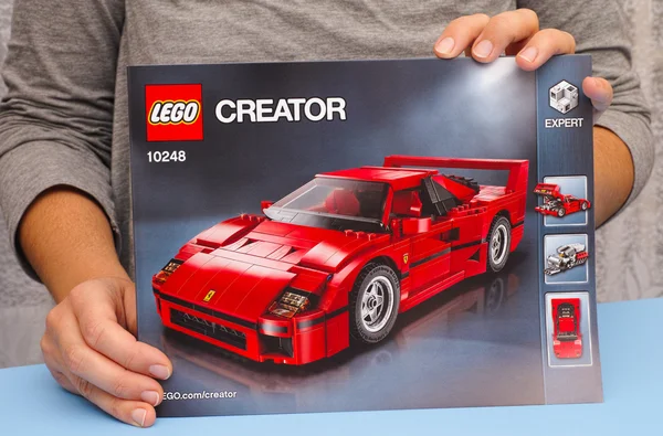 Lego instruction of set 10248 Ferrari F40 — Stock Photo, Image