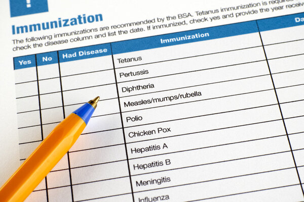 Immunization application form