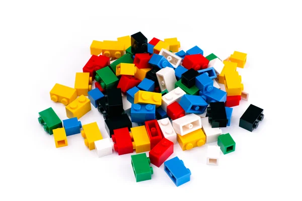 Kupac színes Lego blokkok — Stock Fotó