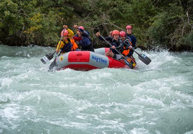 Rafting - ekip çalışması spor