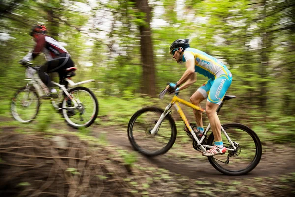 Mountain bike competitie — Stockfoto