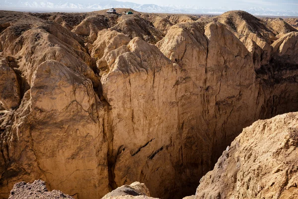 Tourists on the edge of the canyon — Stock Photo, Image