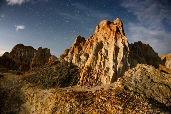 Notte sul luogo deserto nel Kazakistan orientale — Foto Stock