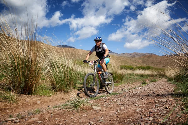 Aventura bicicleta de montaña maratón a campo traviesa —  Fotos de Stock