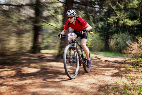 Mountain bike competitie — Stockfoto