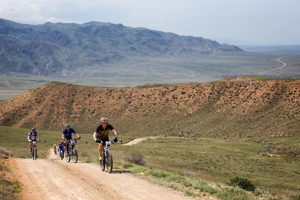 Mountain bike andventure konkurrens — Stockfoto