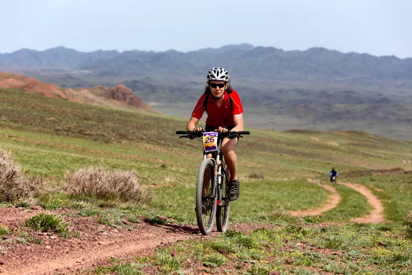 Mountain bike andventure konkurrens — Stockfoto