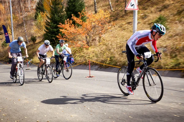 Bike konkurrens i city — Stockfoto