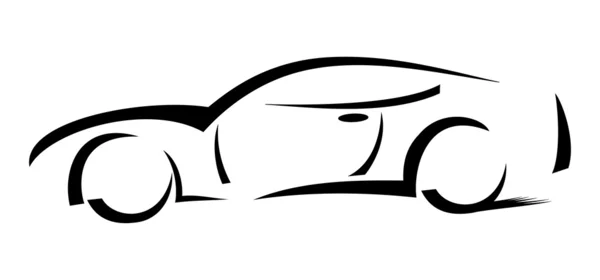 Racing auto silhouette - illustratie — Stockfoto