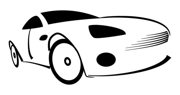 Závodní auto silueta - ilustrace — Stock fotografie