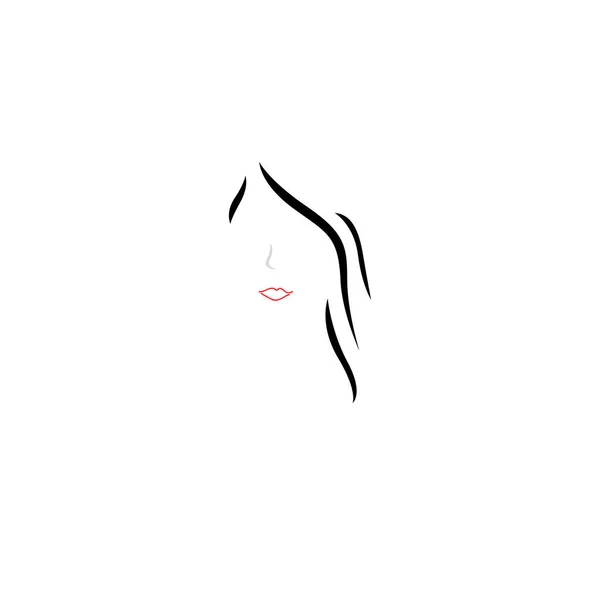 Facial Sign Symbol Wellness Studio Art Studio Hair Extensions Vector — 스톡 벡터