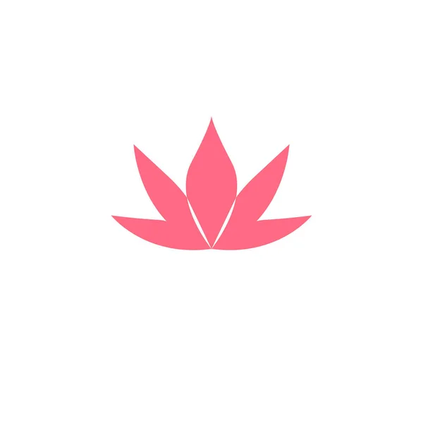 Pink Lotus Wellnes Sign Symbol Branco —  Vetores de Stock