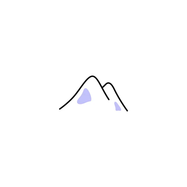 Απλός Σχεδιασμός Hills Τέχνη Σύμβολο Αφηρημένη Τέχνη Λευκό — Διανυσματικό Αρχείο