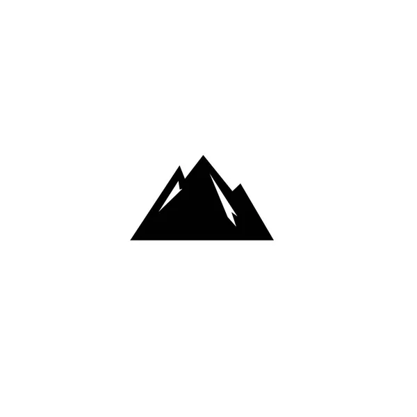 Diseño Montaña Logo Hills Sign Arte Simbol Blanco — Archivo Imágenes Vectoriales