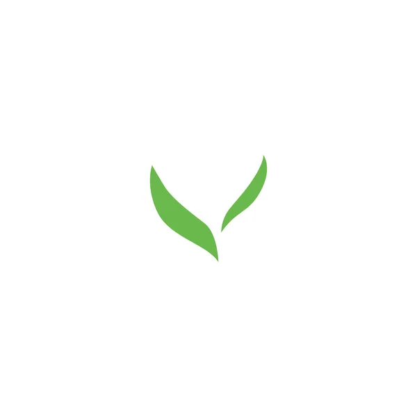 Feuilles Vertes Signe Design Symbole Logo Sur Blanc — Image vectorielle