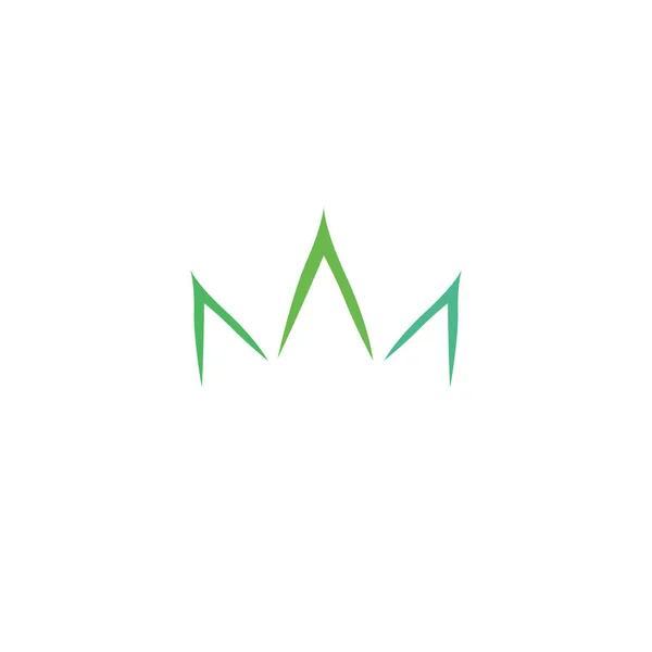 緑の葉 デザイン シンボル 白のロゴ — ストックベクタ