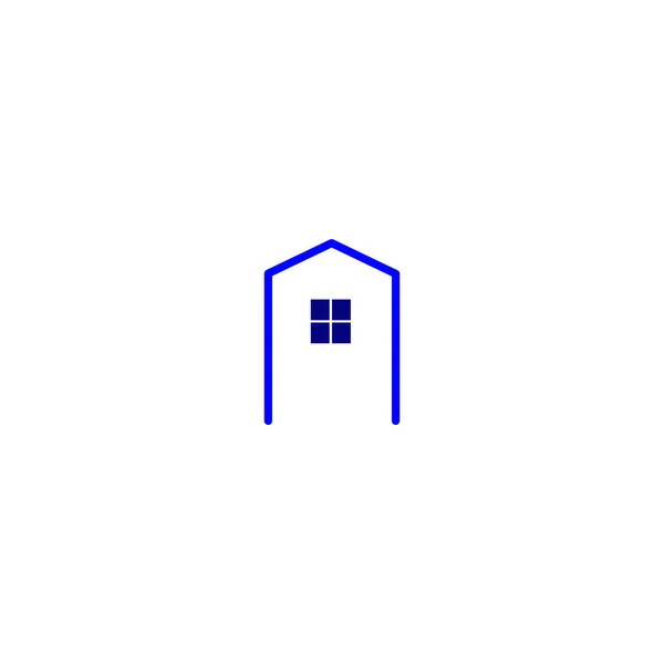 Arquitetura Arte Linha Casa Home Design Sign Symbol Arte — Vetor de Stock