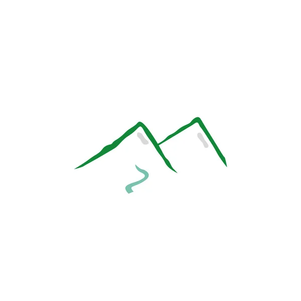 Budowa Hills Sign Symbol Logo Isolatowane Białym — Wektor stockowy