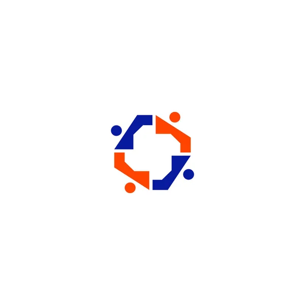 Unternehmen Menschen Zusammenhalten Mitarbeiter Management Zeichen Symbol Logo Isoliert Auf — Stockvektor