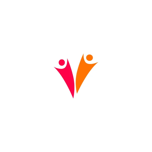 Design Lidé Dohromady Znak Symbol Umění Logo Izolované Bílém — Stockový vektor