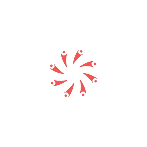 Nsanlar Birlikte Işaret Sembol Sanat Eseri Logo Beyaz Üzerine Izole — Stok Vektör