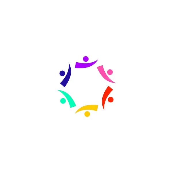 Les Gens Ensemble Signe Symbole Illustration Clipart Logo Isolé Sur — Image vectorielle