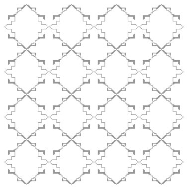 Etno tasarım blokları, beyaza gümüş