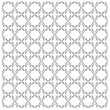 Lüks etnik tasarım blokları, siyah beyaz