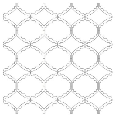 Geometrik sanat şablonu, arkaplan, doku beyazda izole