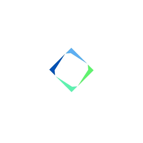 Quadrat Mint Blau Grün Zeichen Symbol Kunst Logo — Stockvektor