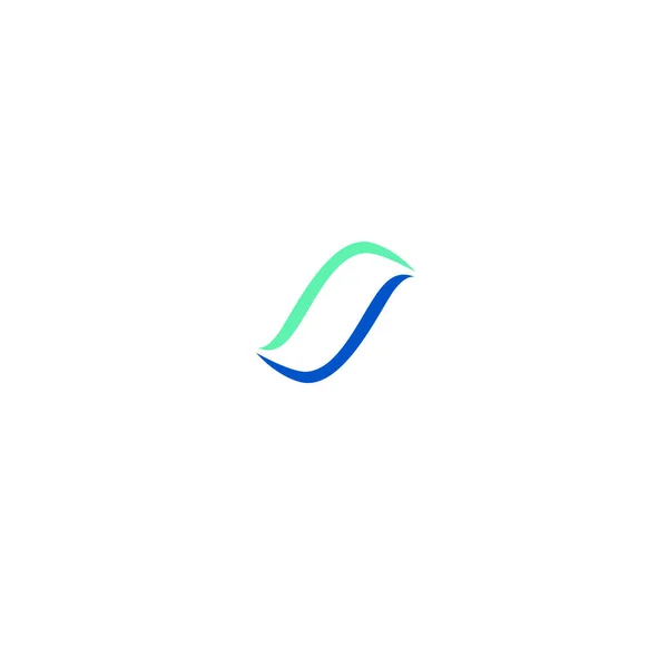 Abstraktes Blue Mint Logo Symbol Abstraktes Zeichen Isoliert Auf Weiß — Stockvektor