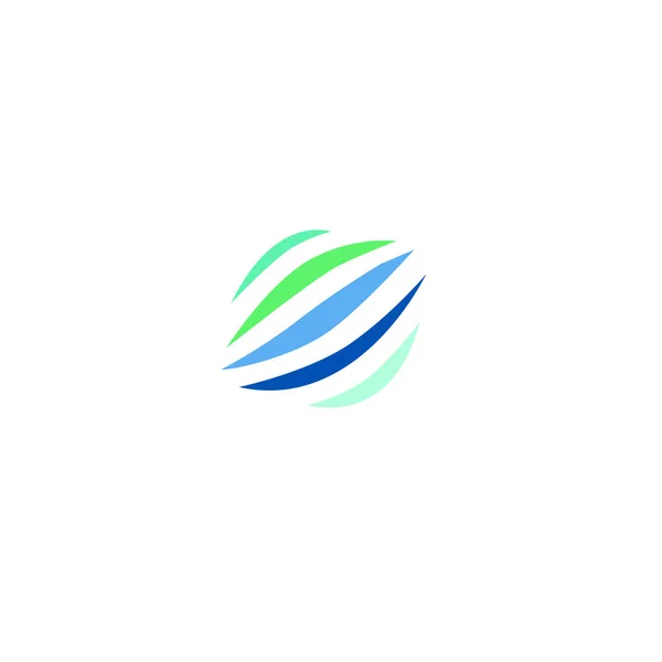 Abstract Blue Mint Stripes Sign Symbol Logo Isolated White — 图库矢量图片