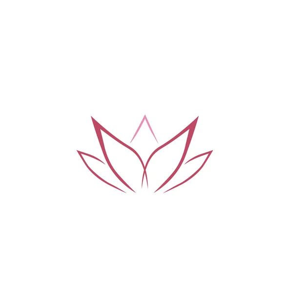 Pink Abstract Hand Drawn Lotus Sign Symbol Art Logo — Stock Vector