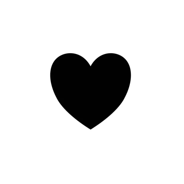 Black Heart Icon Sign Symbol Isolated White — Stock fotografie