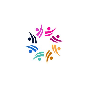 İnsanlar birlikte işaret, sembol, beyaz üzerine izole edilmiş sanat