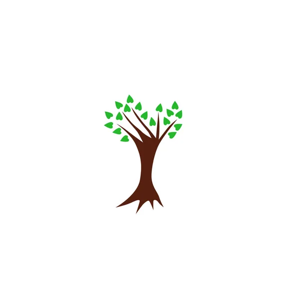 Логотип Дерева Знак Символ Искусство Изолировано Белом — стоковый вектор
