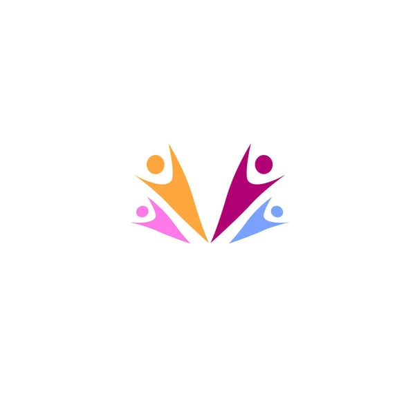 Lidské Velikosti Symbol Art Logo Isolated White — Stockový vektor
