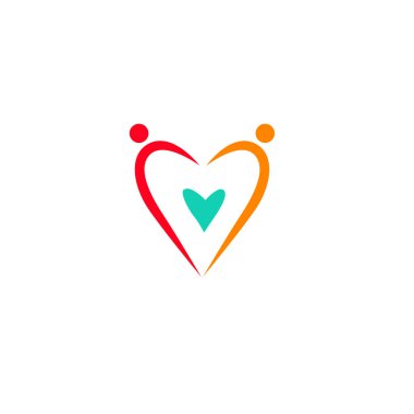 İnsan Kalbi Sembol, İşaret, Logo, Sanat Beyazlar Arasında İzole Edildi