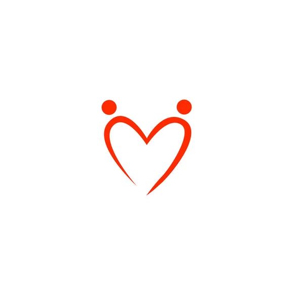 Amor Forma Corazón Muestra Símbolo Arte Logo Aislado Blanco — Vector de stock