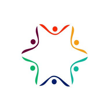 Renkli İnsanlar Birlikte İşaret, Sembol, Sanat, Logo