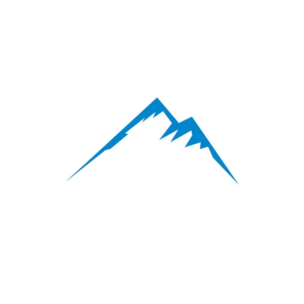 Blue Mountain Logó Elszigetelt Fehér — Stock Vector