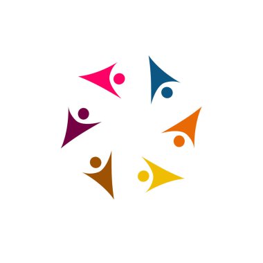 Renkli İnsanlar Birlikte İşaret, Sembol, Sanat, Logo