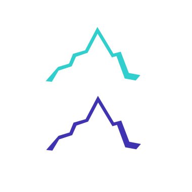 HILLS İşaret Sembolü Logo VECTOR beyaza izole edildi