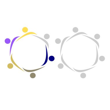 İNSANLAR BAĞLANDI BİRLİK Ekibi İşaret Sembolü Logosu