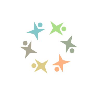 İNSANLAR BAĞLANDI BİRLİK Ekibi İşaret Sembolü Logosu