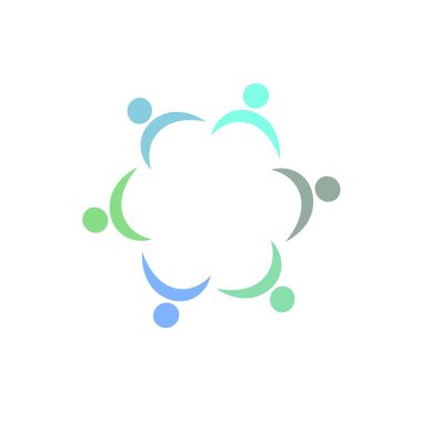 COLORFUL İNSANLARI Ekip İşaret İşareti Logosu VECTOR