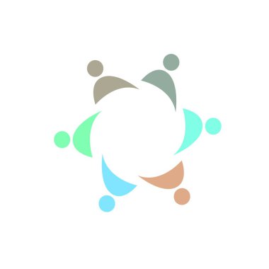 COLORFUL İNSANLARI Ekip İşaret İşareti Logosu VECTOR