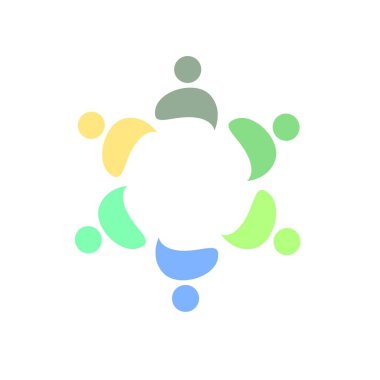 COLORFUL İNSANLARI Ekip İşaret İşareti Logosu VECTOR