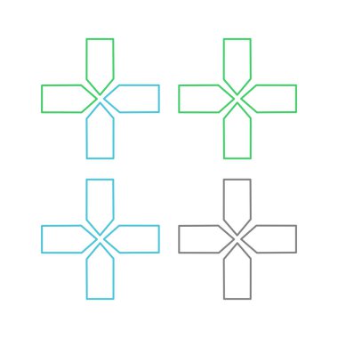 FARMACY MEDİK Çapraz İşaret Sembolü Logo VECTOR